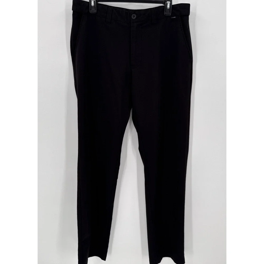 Travis Matthew Mens Black Stretch Golf Pants Size 34x33 Preppy Everyday Wear
